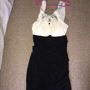 black and white gems around neck